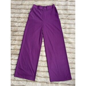 Nobody's Child Purple Womens Trousers Pants Sz 4 Wide Leg High Rise